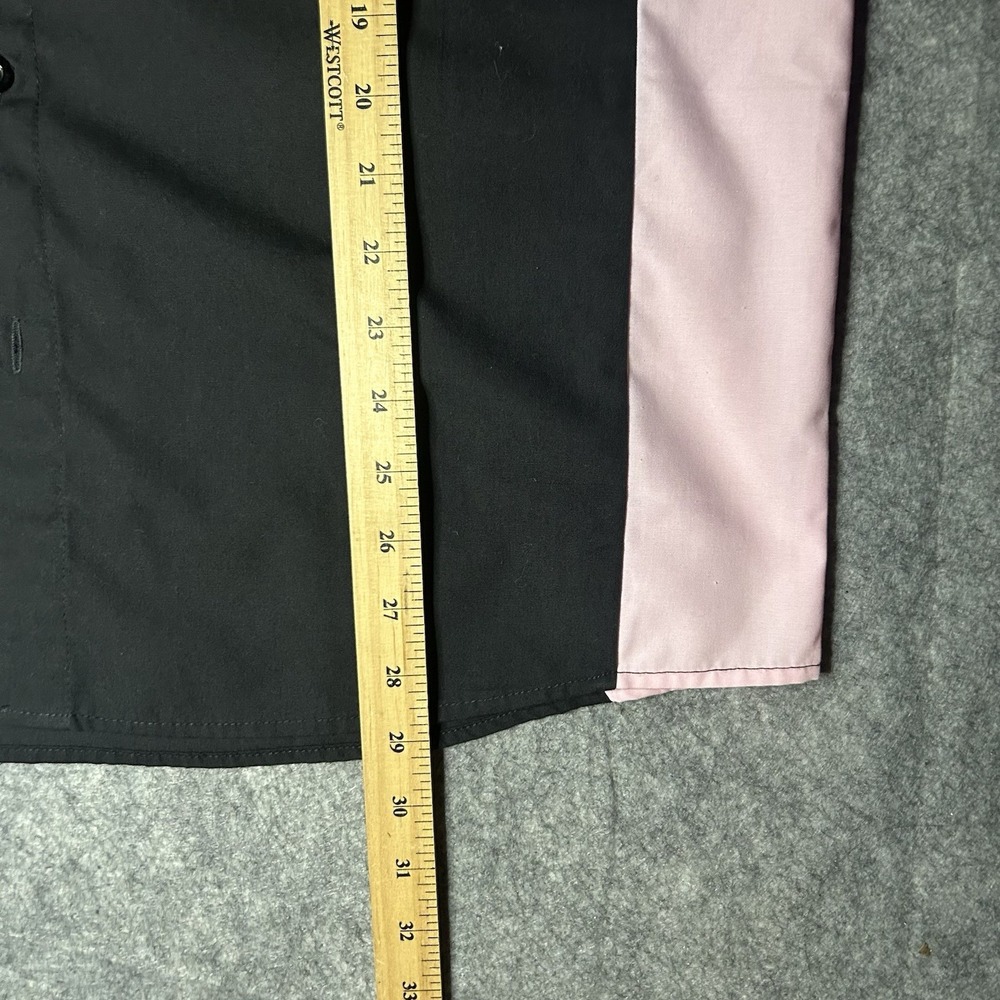 Mac Tools Men's Small (L) Breast Cancer Black Pink Short Sleeve Button Up Shirt - Picture 4 of 12